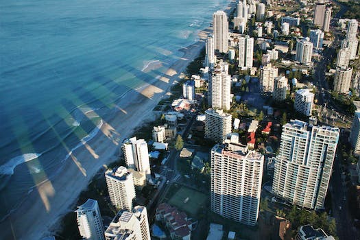 Aerial View of Gold Coast in Australia