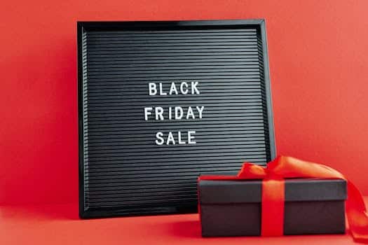 Black Friday Sale Text on Black Background