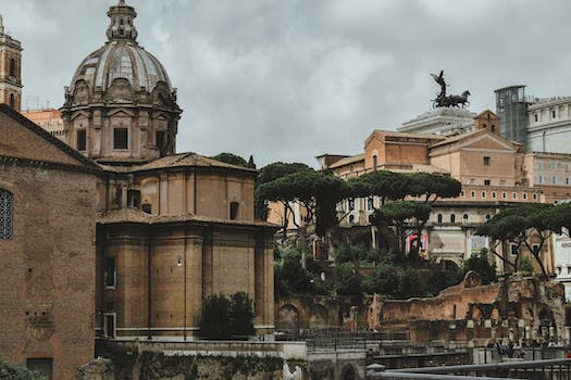 Tourist Destination Landmarks in Rome Italy